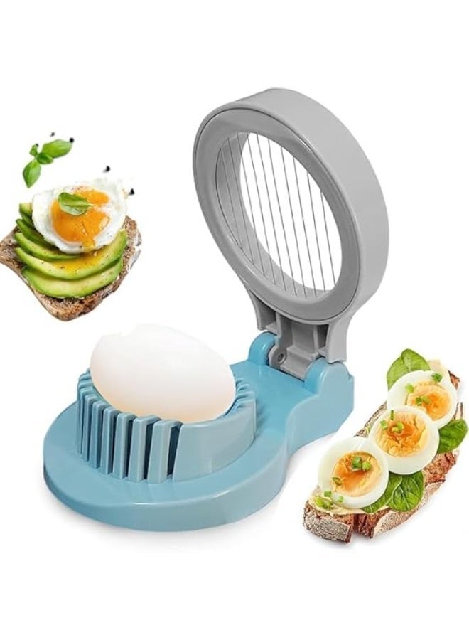 قطاعة بيض، أداة تقطيع البيض، خالية من مادة BPA، مصنوعة من مواد آمنة غذائياً، مثالية للبيض المسلوق، تقطع البيض إلى شرائح بسهولة. - Image 1